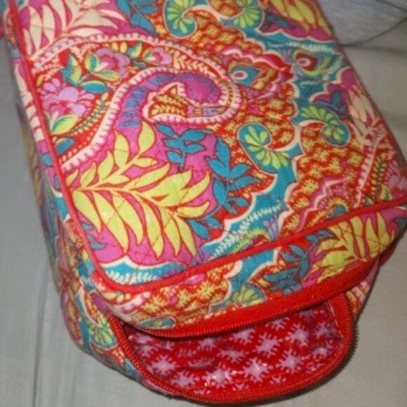 Vera Bradley "Paisley In Paradise" Brush Holding Cosmetic Case-GUC - Picture 1 of 5